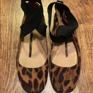 New Direction animal print flats
